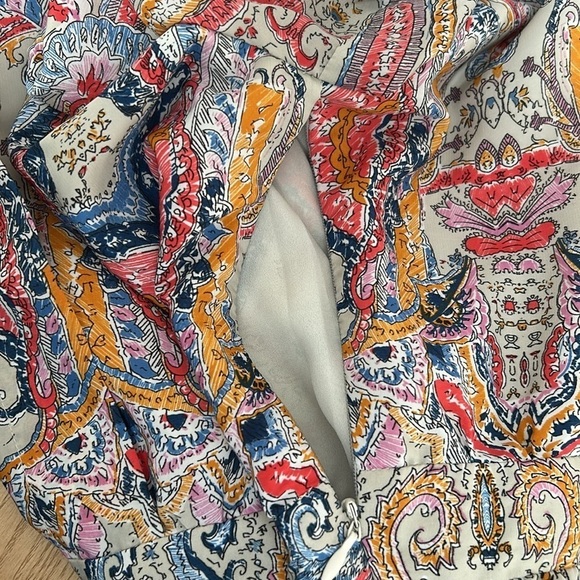 Lace & Mesh 3/4 Sleeve Paisley Print Dress | SIZE XS - Picture 6 of 6